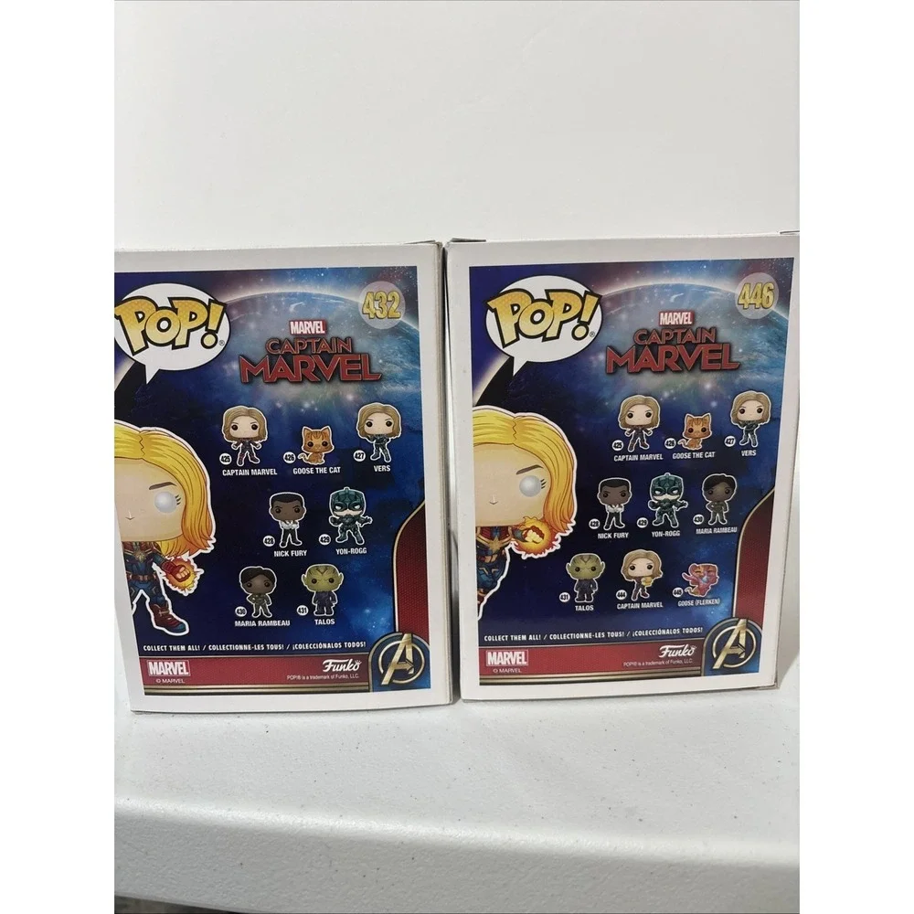 Funko Pop! Pair Captain Marvel #432 & #446 Exclusive Collector Corps